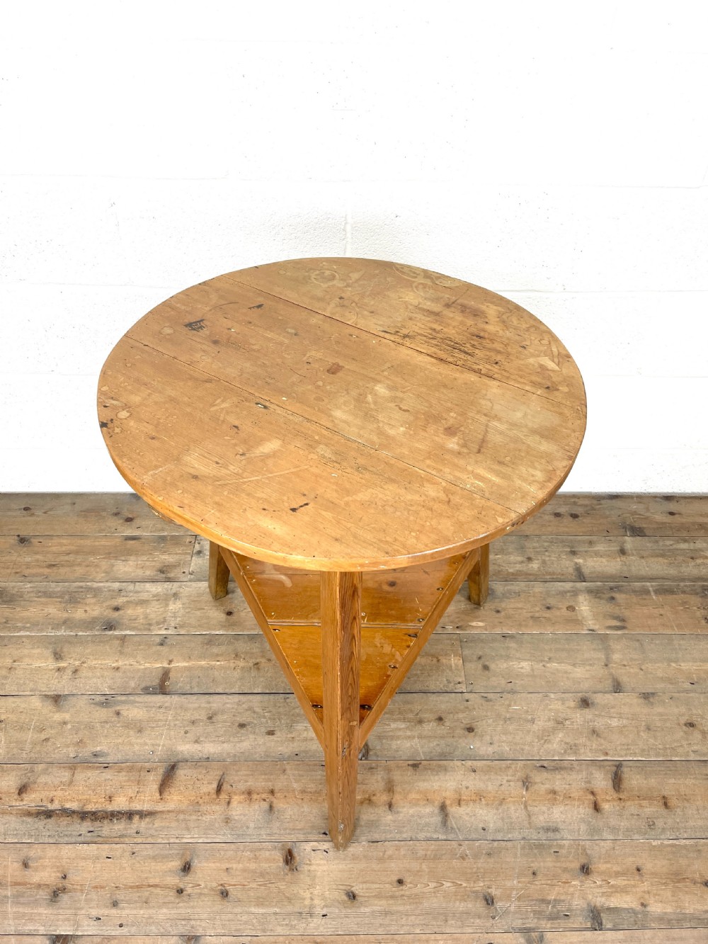 Antique Pine Cricket Table View IV