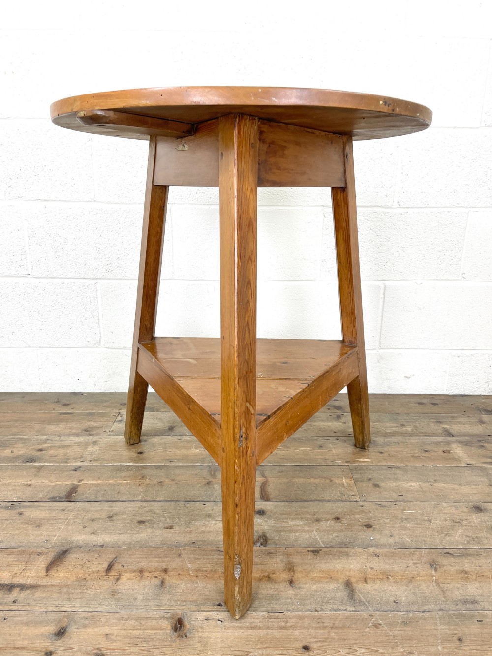 Antique Pine Cricket Table View V