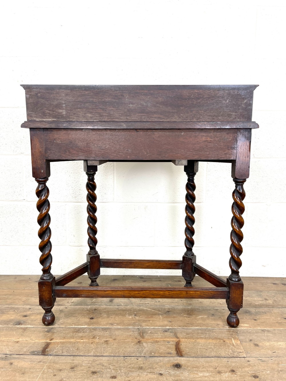Antique Oak Demi Lune Console Table View IX