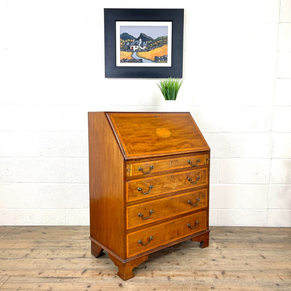 Antique Edwardian Inlaid Bureau