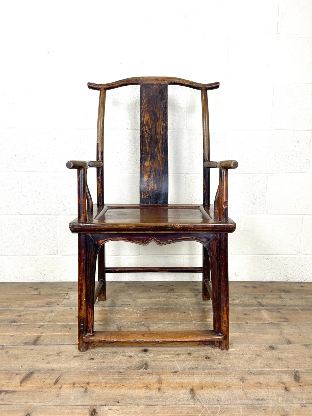 Pair of Antique Chinese Elm Chairs  View II