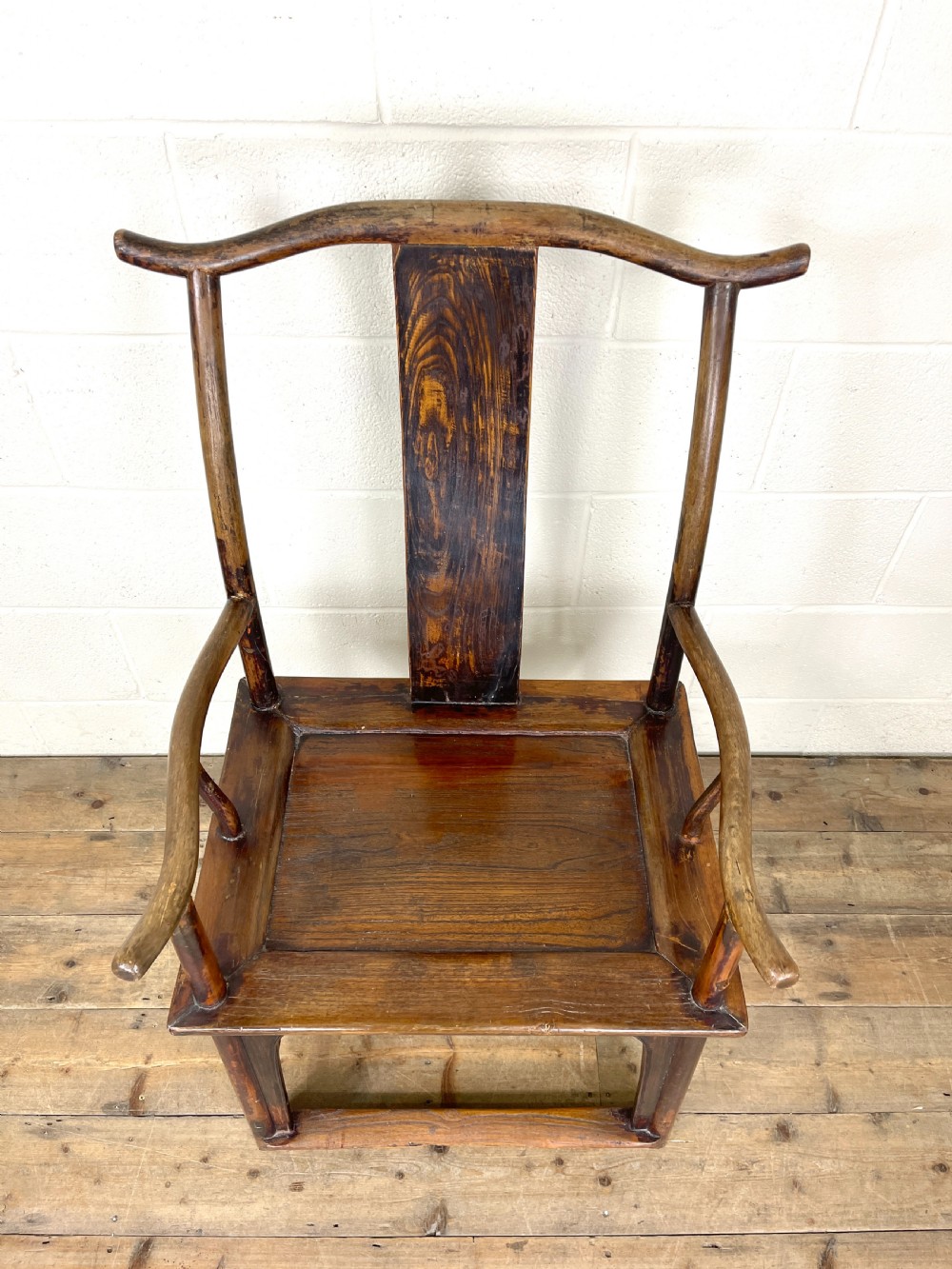 Pair of Antique Chinese Elm Chairs  View V