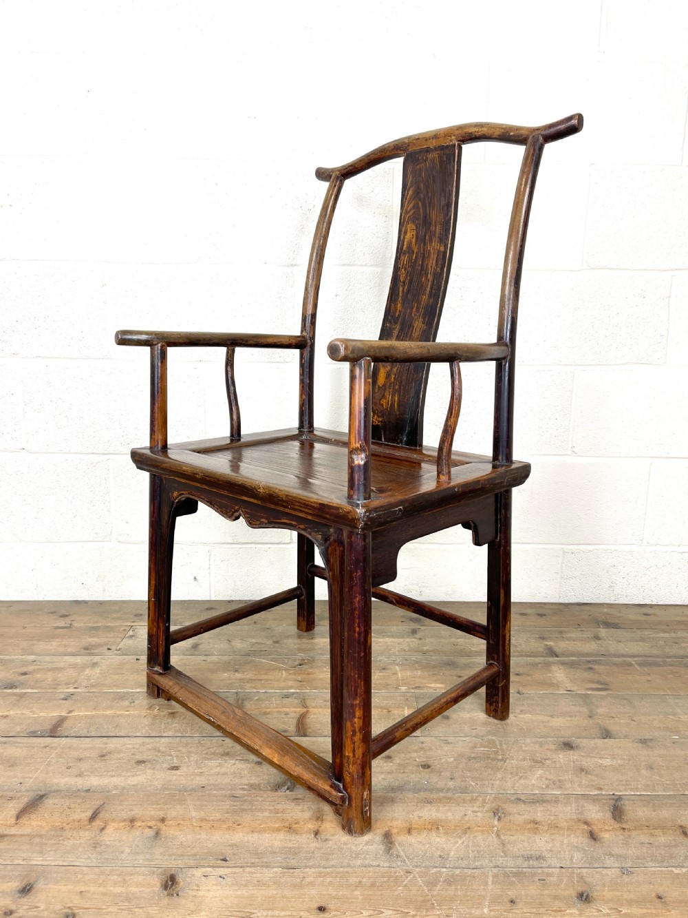 Pair of Antique Chinese Elm Chairs  View IX