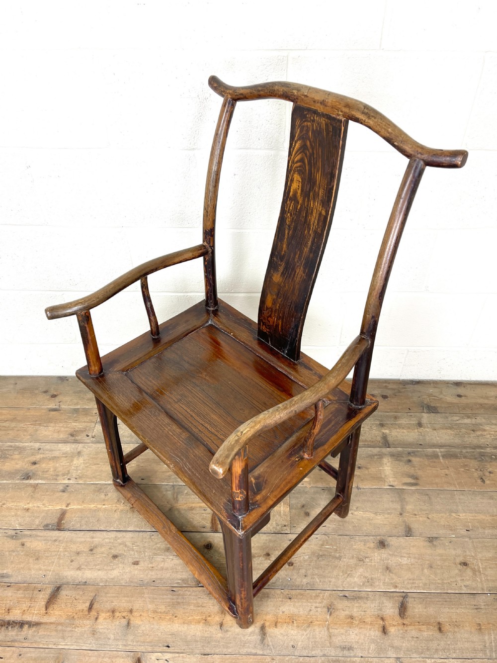 Pair of Antique Chinese Elm Chairs  View X