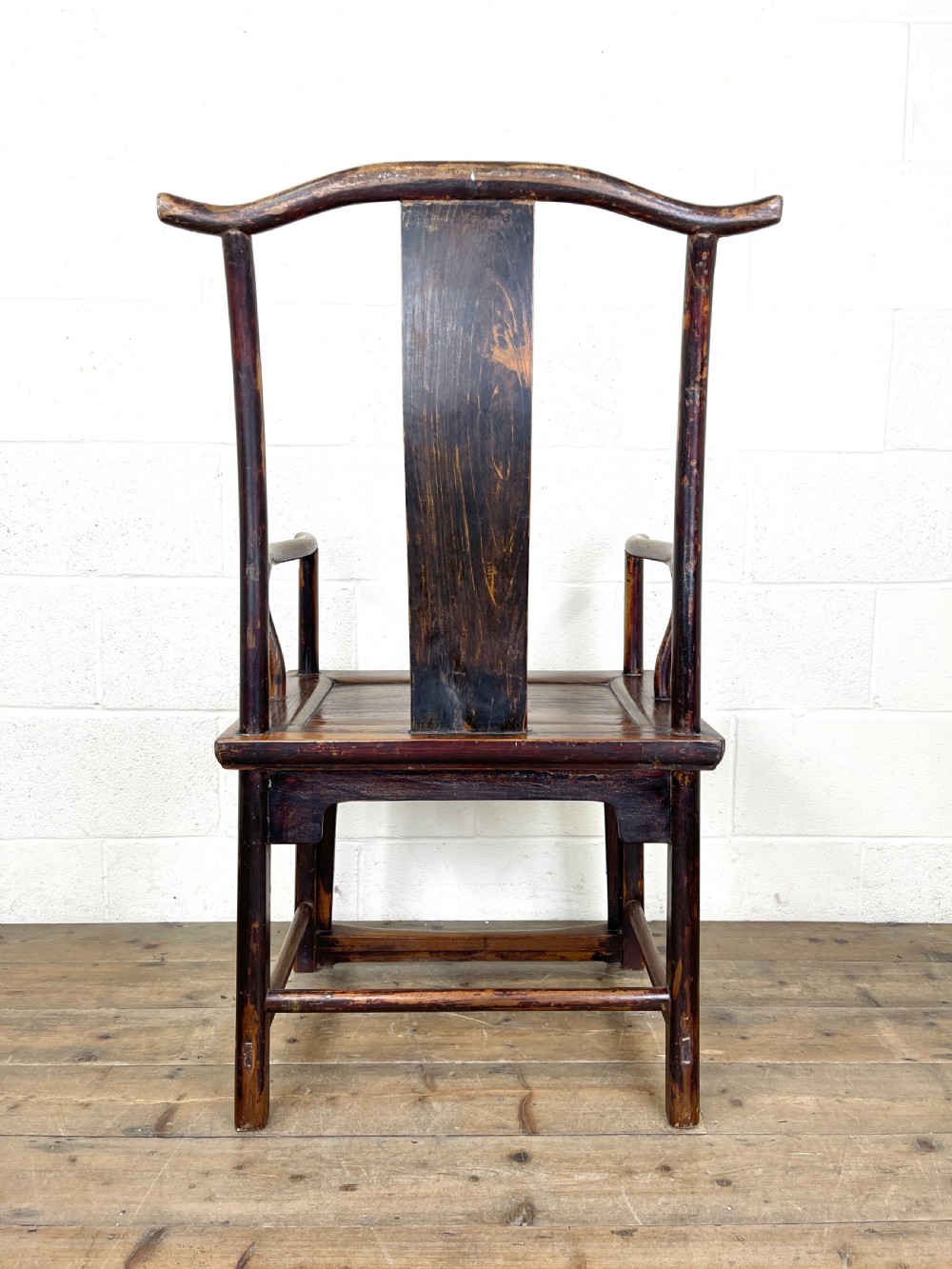 Pair of Antique Chinese Elm Chairs  View XI