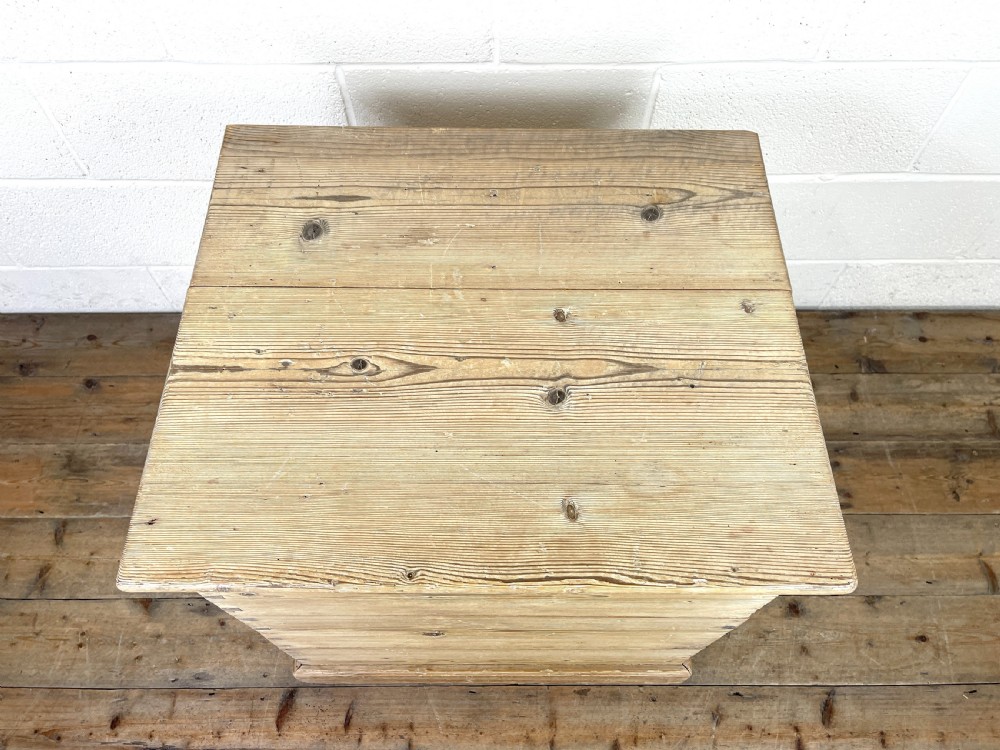 Antique Stripped Pine Storage Box View VIII
