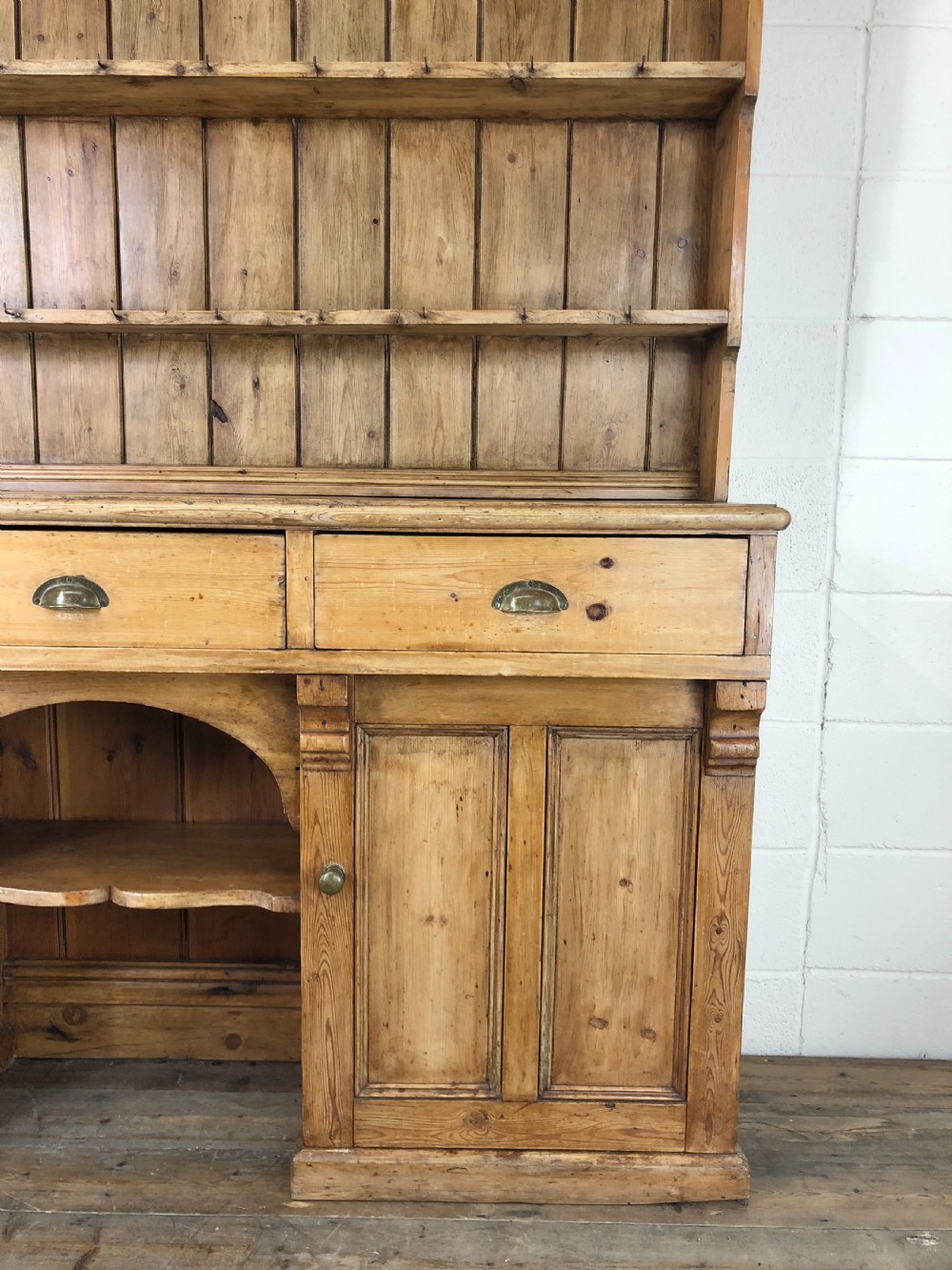 Large Victorian Antique Pine Country Dresser View IV