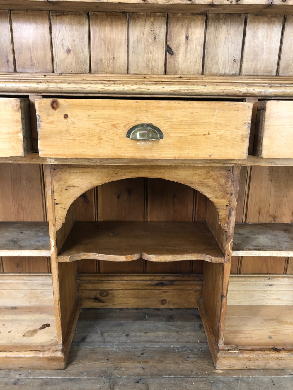 Large Victorian Antique Pine Country Dresser View VII