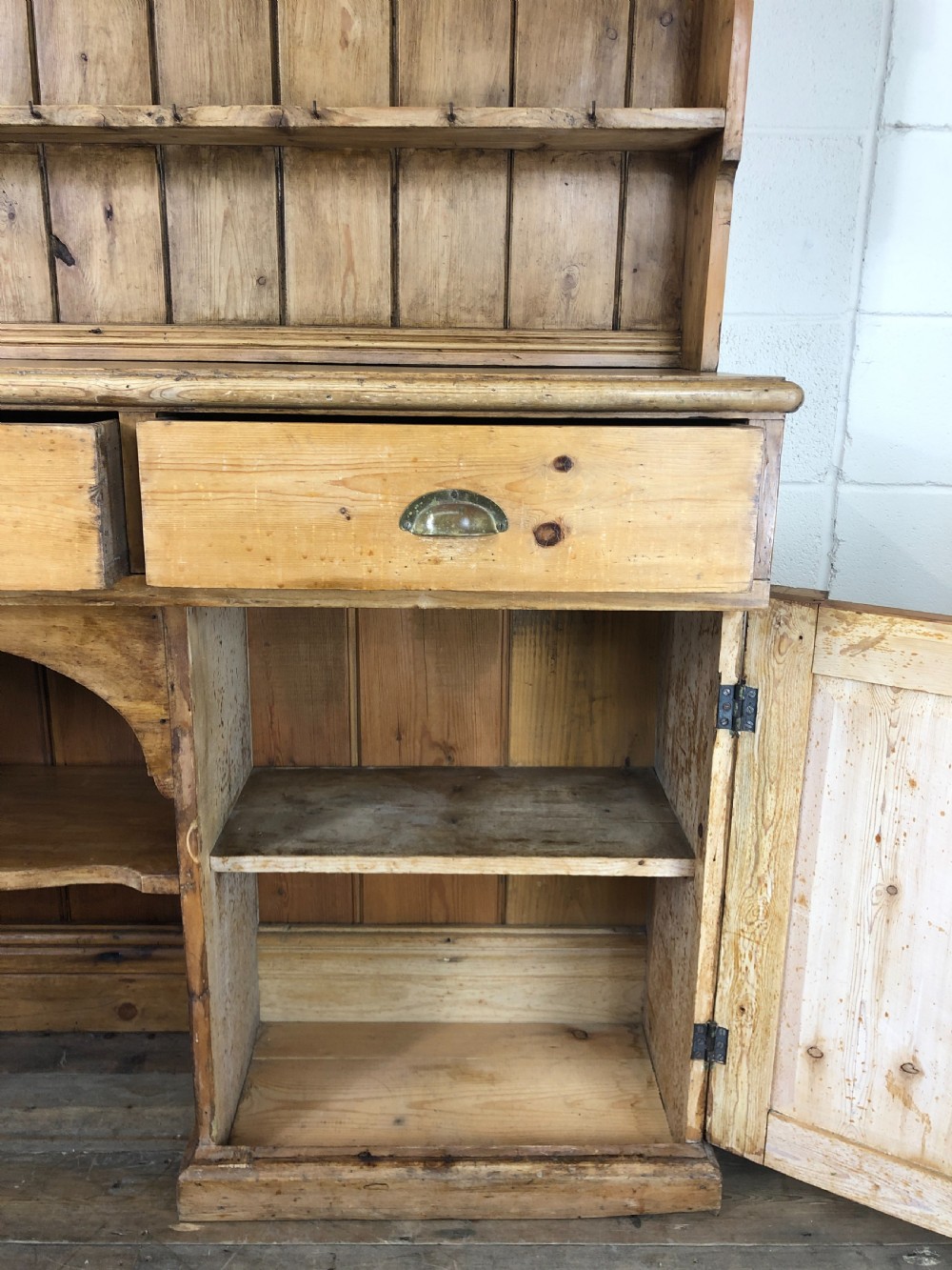 Large Victorian Antique Pine Country Dresser View XII