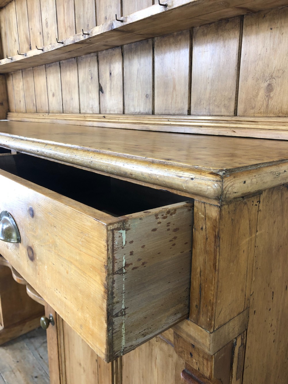 Large Victorian Antique Pine Country Dresser View XIII