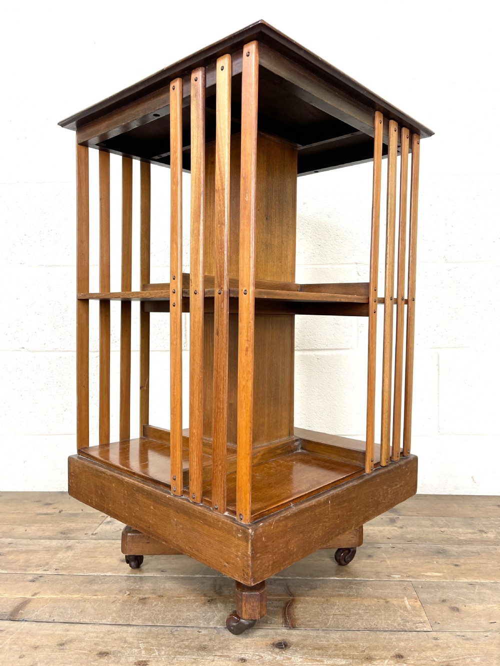 Antique Mahogany Revolving Bookcase View V