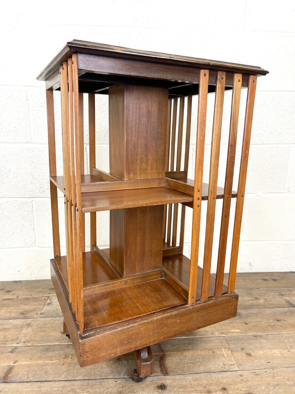 Antique Mahogany Revolving Bookcase View VI
