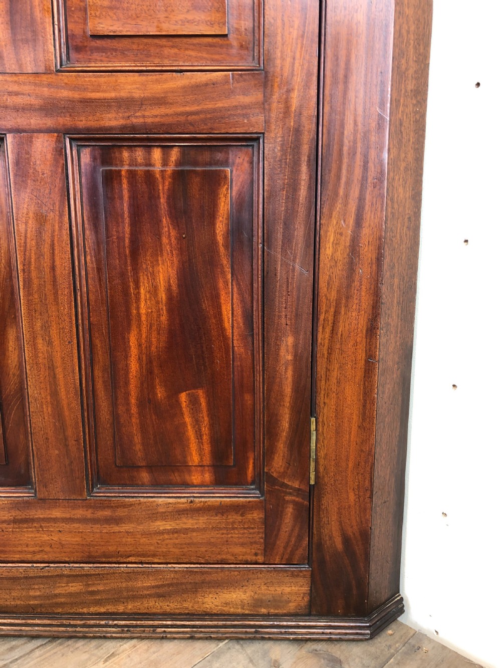 Antique Mahogany Wall Hanging Corner Cupboard View II