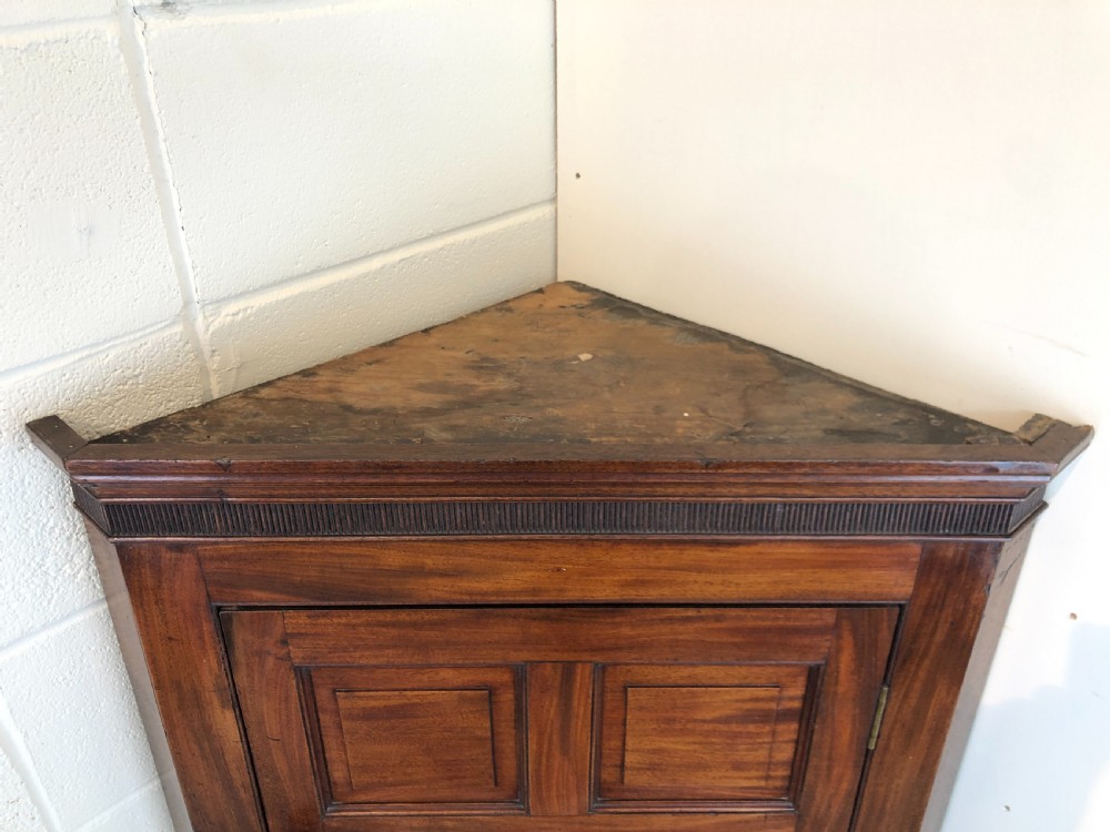 Antique Mahogany Wall Hanging Corner Cupboard View X