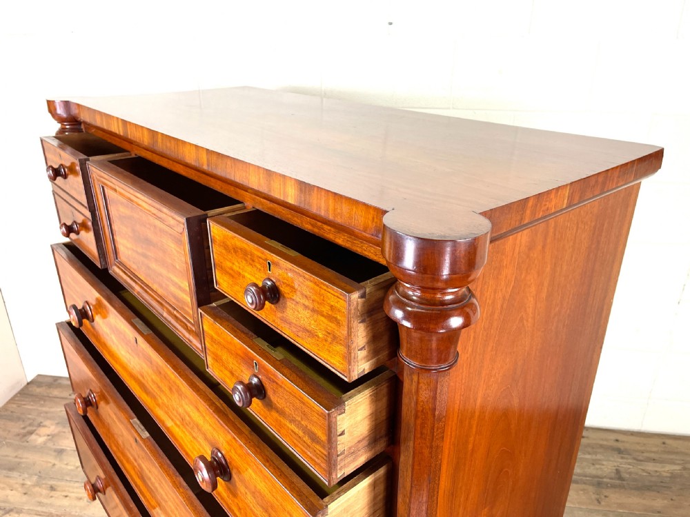 Large Antique Victorian Mahogany Chest of Drawers View IV