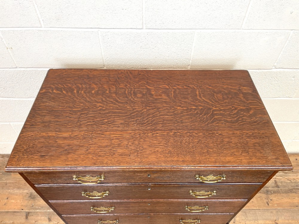 19TH CENTURY ANTIQUE OAK CHEST OF DRAWERS View IV