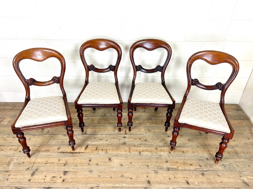 Set of Four Victorian Mahogany Dining Chairs View III