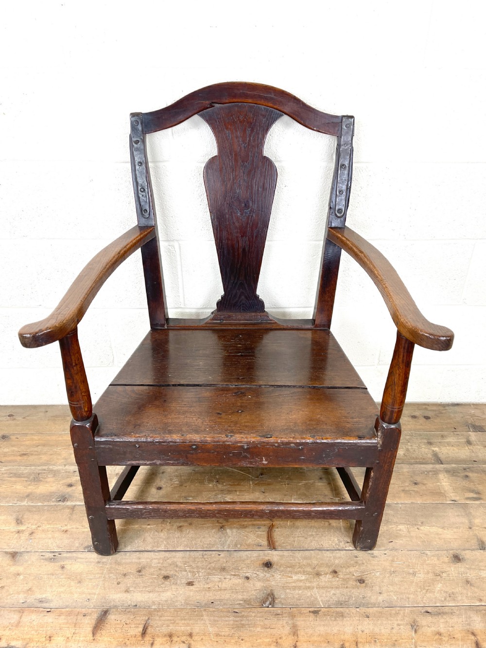  Large Antique Welsh Oak Farmhouse Armchair View IV