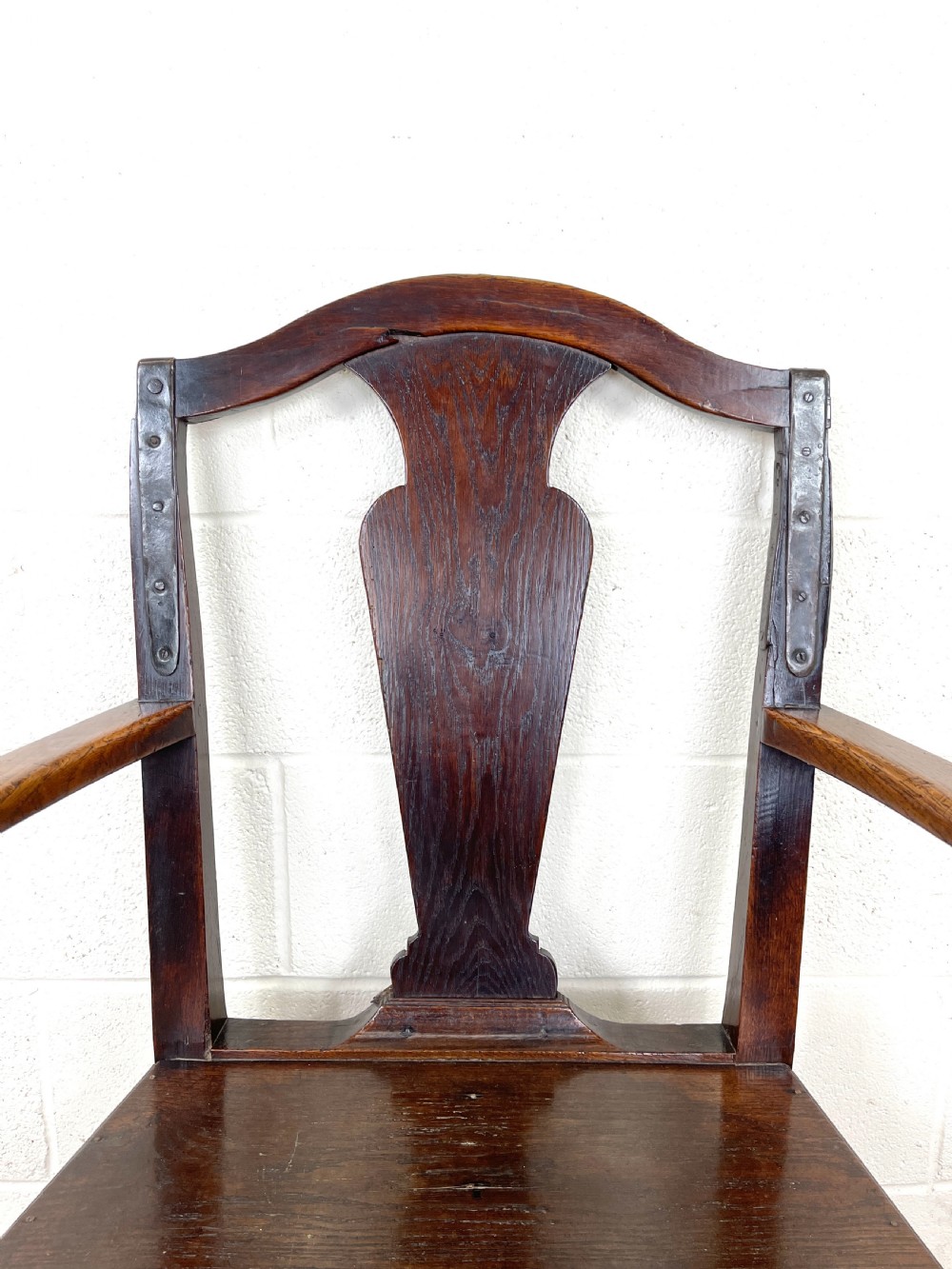  Large Antique Welsh Oak Farmhouse Armchair View V