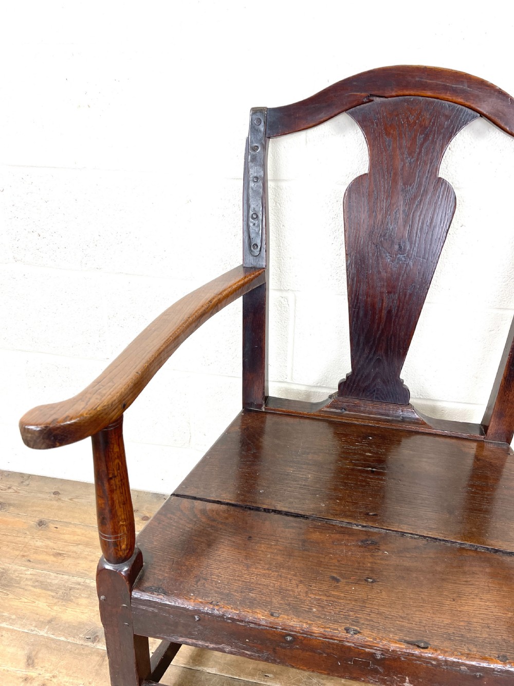  Large Antique Welsh Oak Farmhouse Armchair View VI