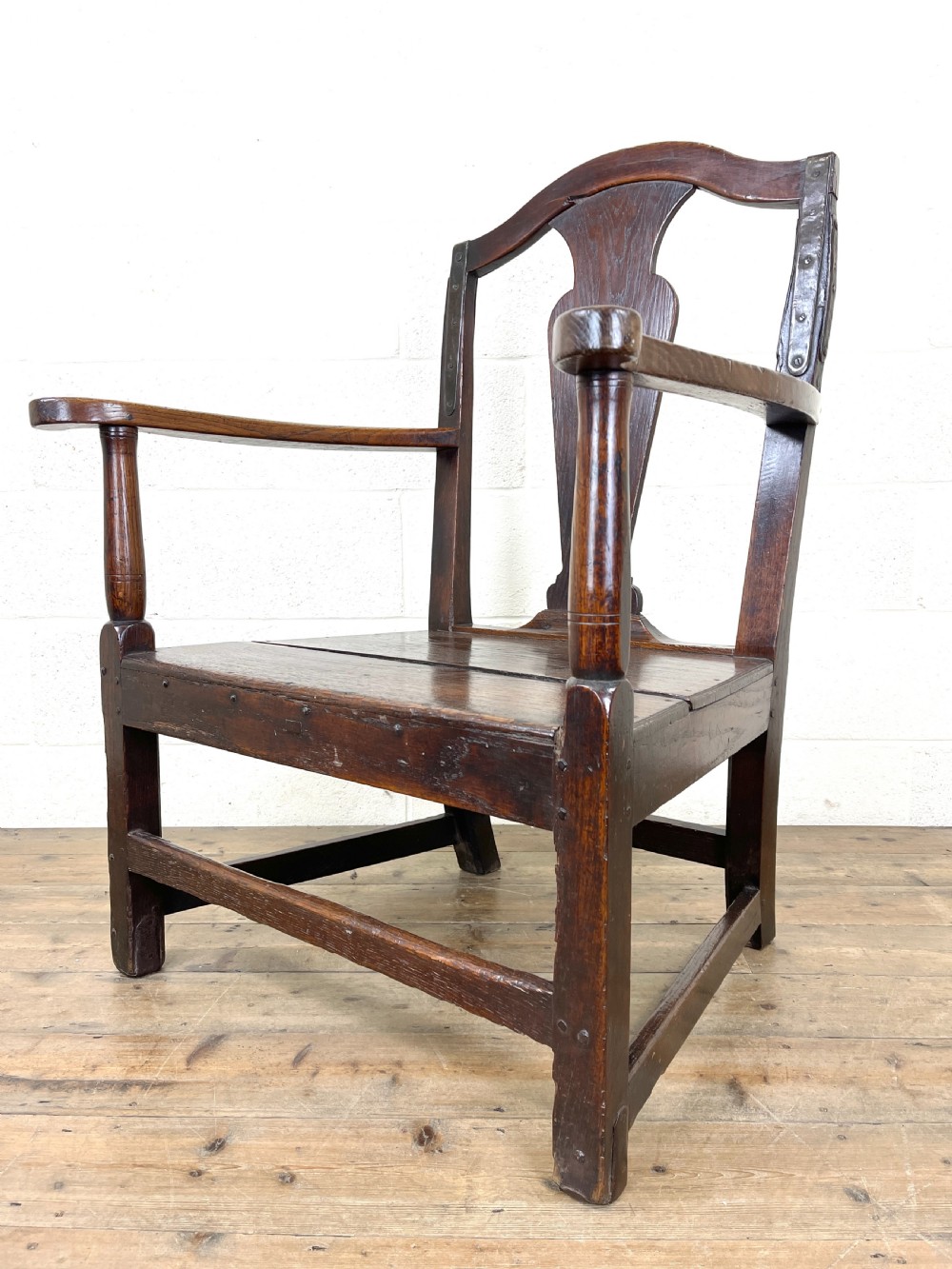  Large Antique Welsh Oak Farmhouse Armchair View VII