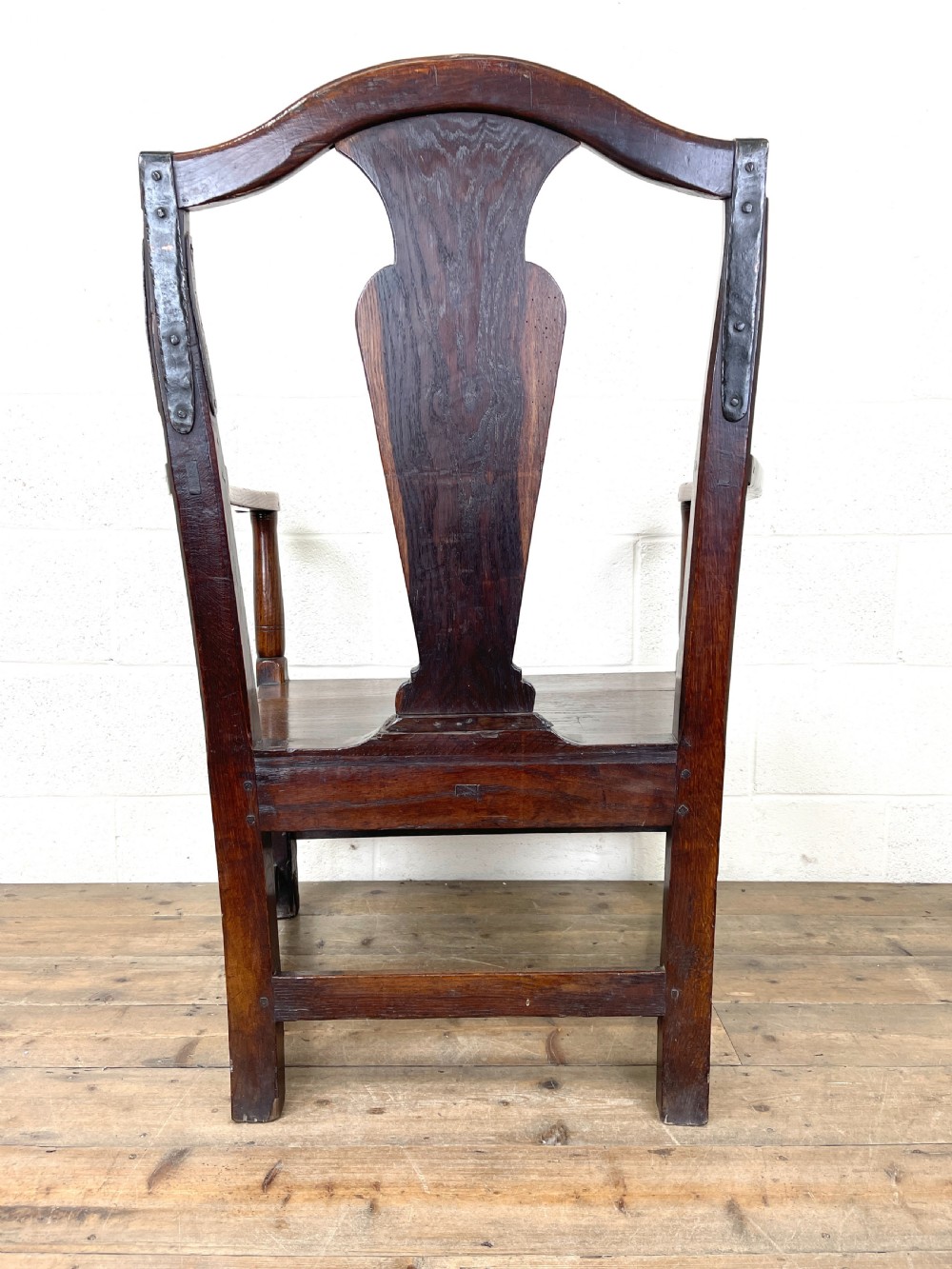  Large Antique Welsh Oak Farmhouse Armchair View X