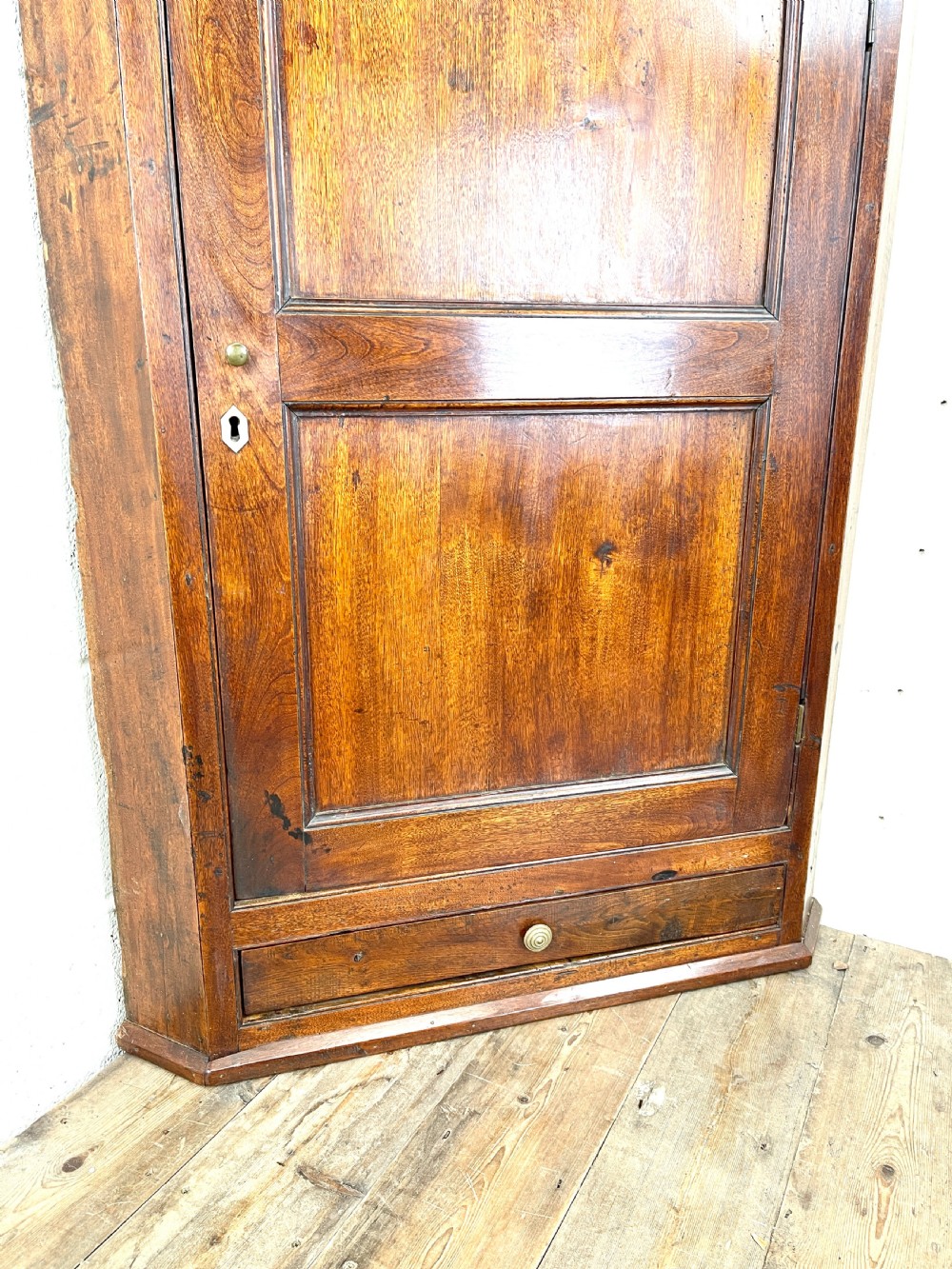 Antique Georgian Fruitwood Corner Cupboard View IV