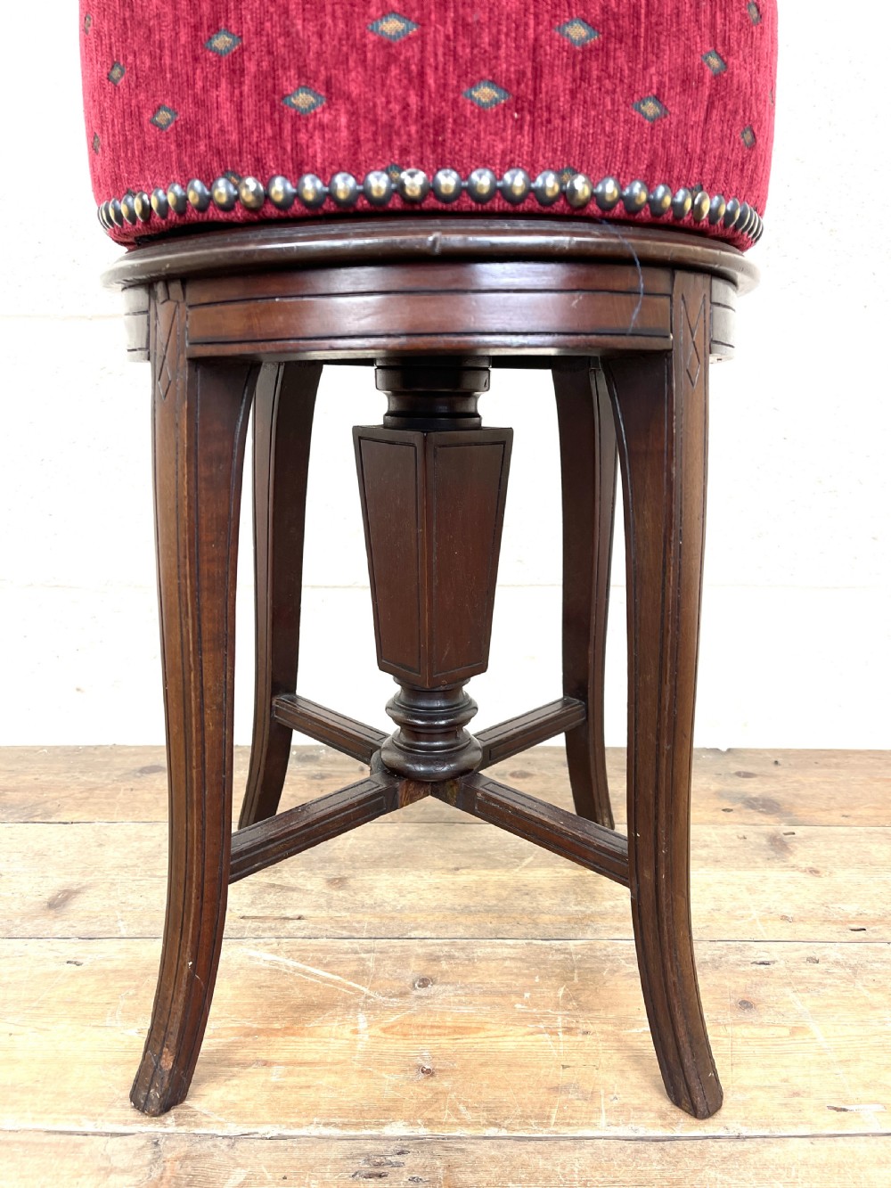 Antique Mahogany Piano Stool View III