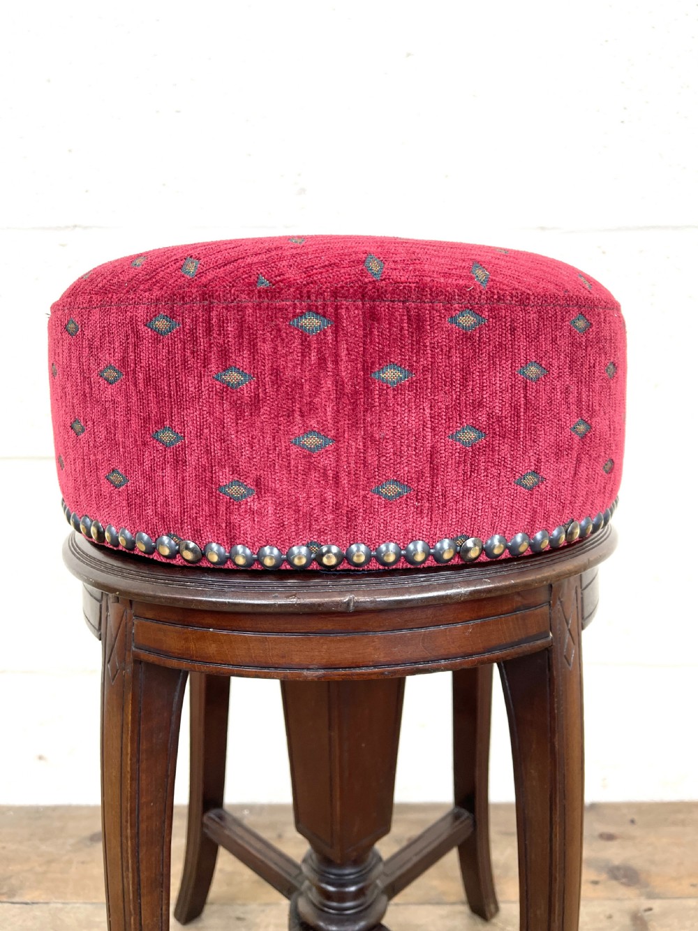 Antique Mahogany Piano Stool View IV