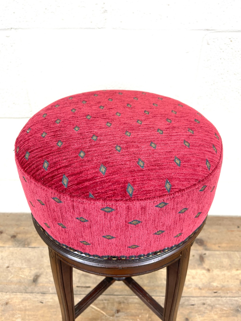 Antique Mahogany Piano Stool View V