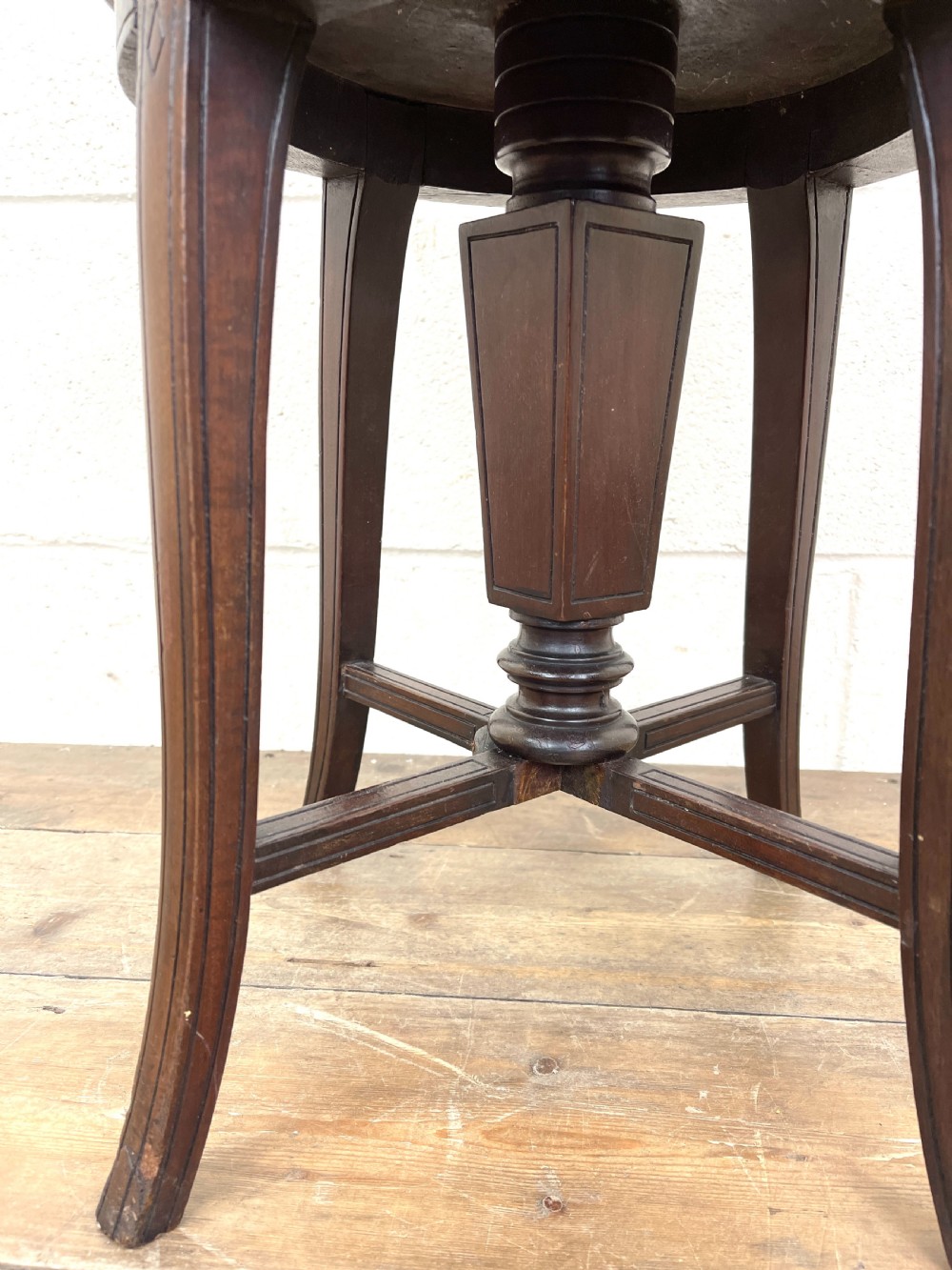 Antique Mahogany Piano Stool View VI