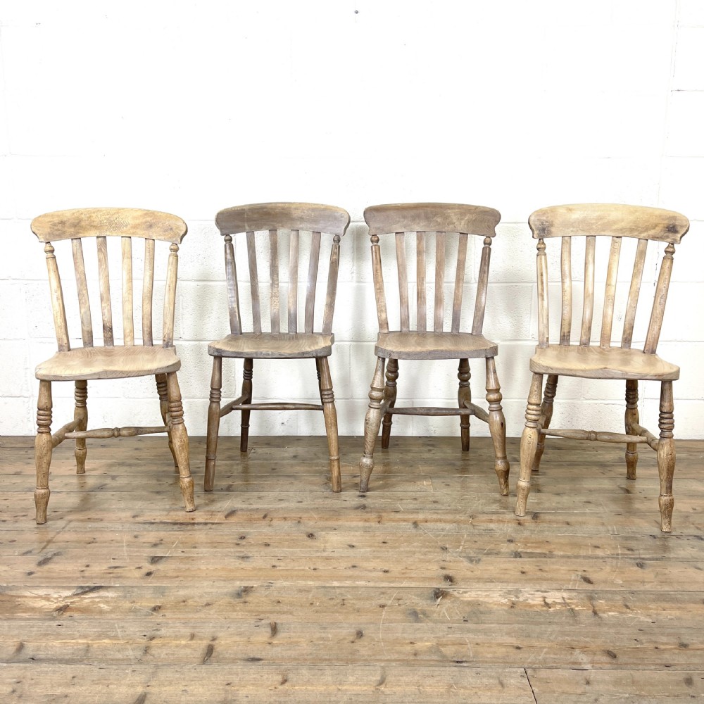 Four Similar Antique Kitchen Chairs View II
