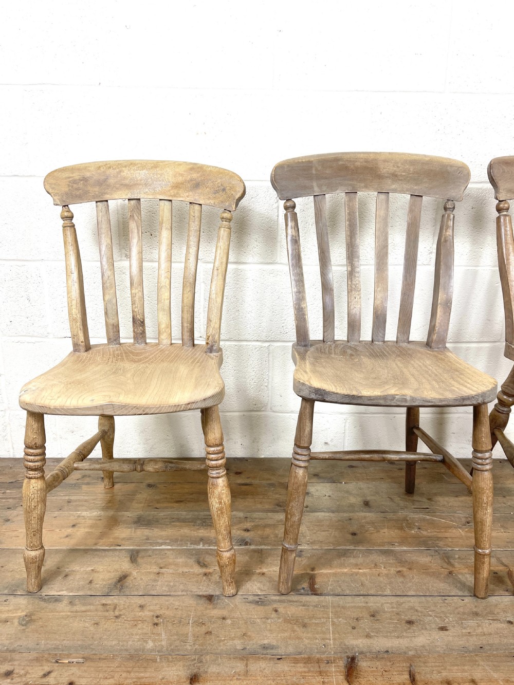 Four Similar Antique Kitchen Chairs View V