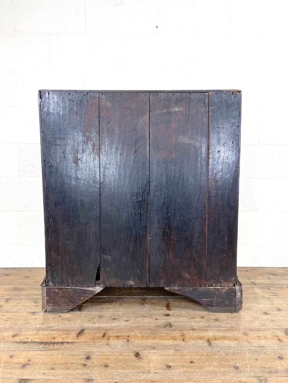 Antique 18th Century Carved Oak Bureau View XII