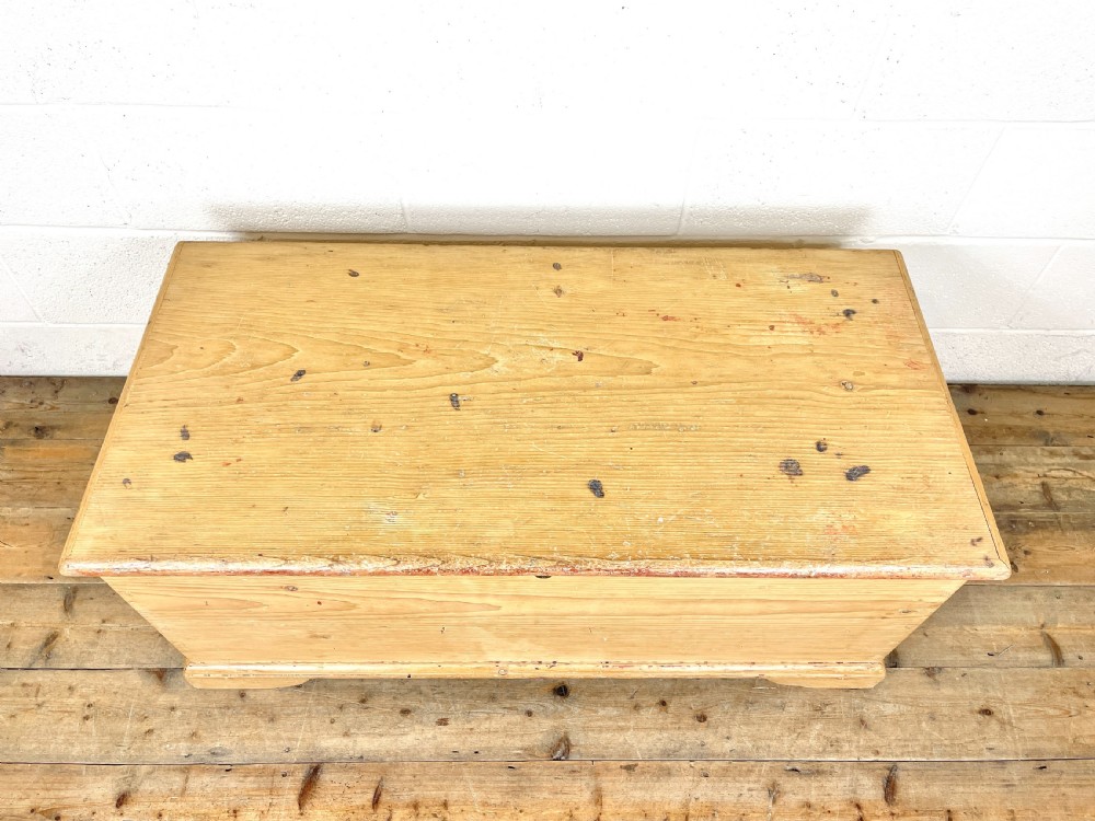 Antique Pine Blanket Box View II