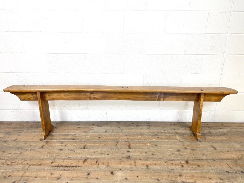 Late 19th Century Antique Pine Bench View VI
