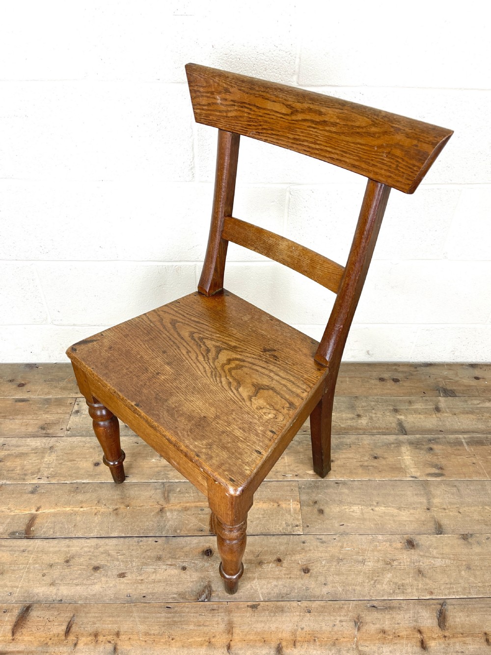 Pair of Antique Oak Farmhouse Chairs View IX