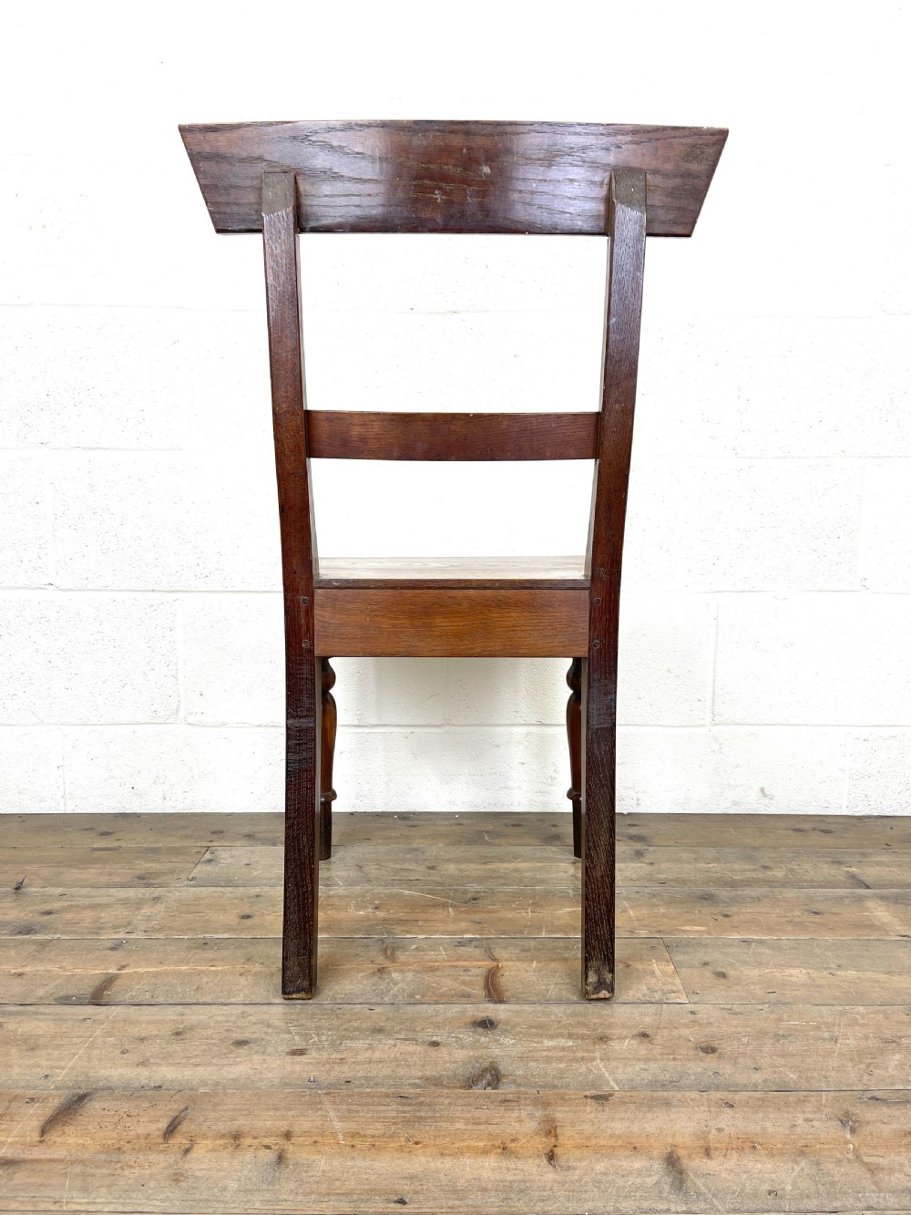 Pair of Antique Oak Farmhouse Chairs View X