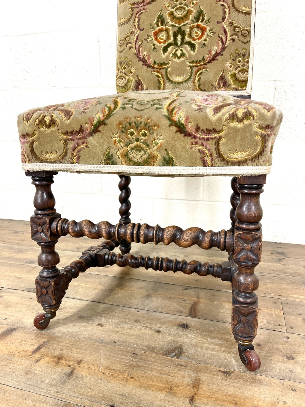 Set of Four Victorian Carved Oak Dining Chairs View V