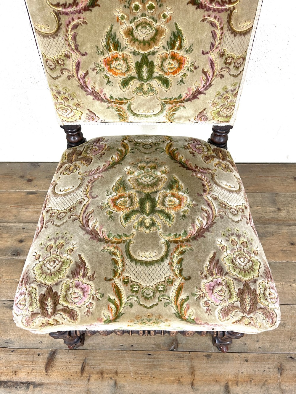 Set of Four Victorian Carved Oak Dining Chairs View VII