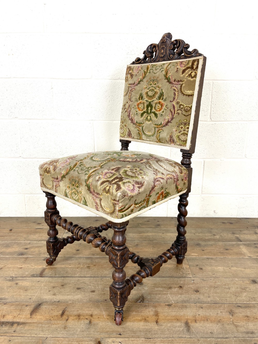 Set of Four Victorian Carved Oak Dining Chairs View VIII