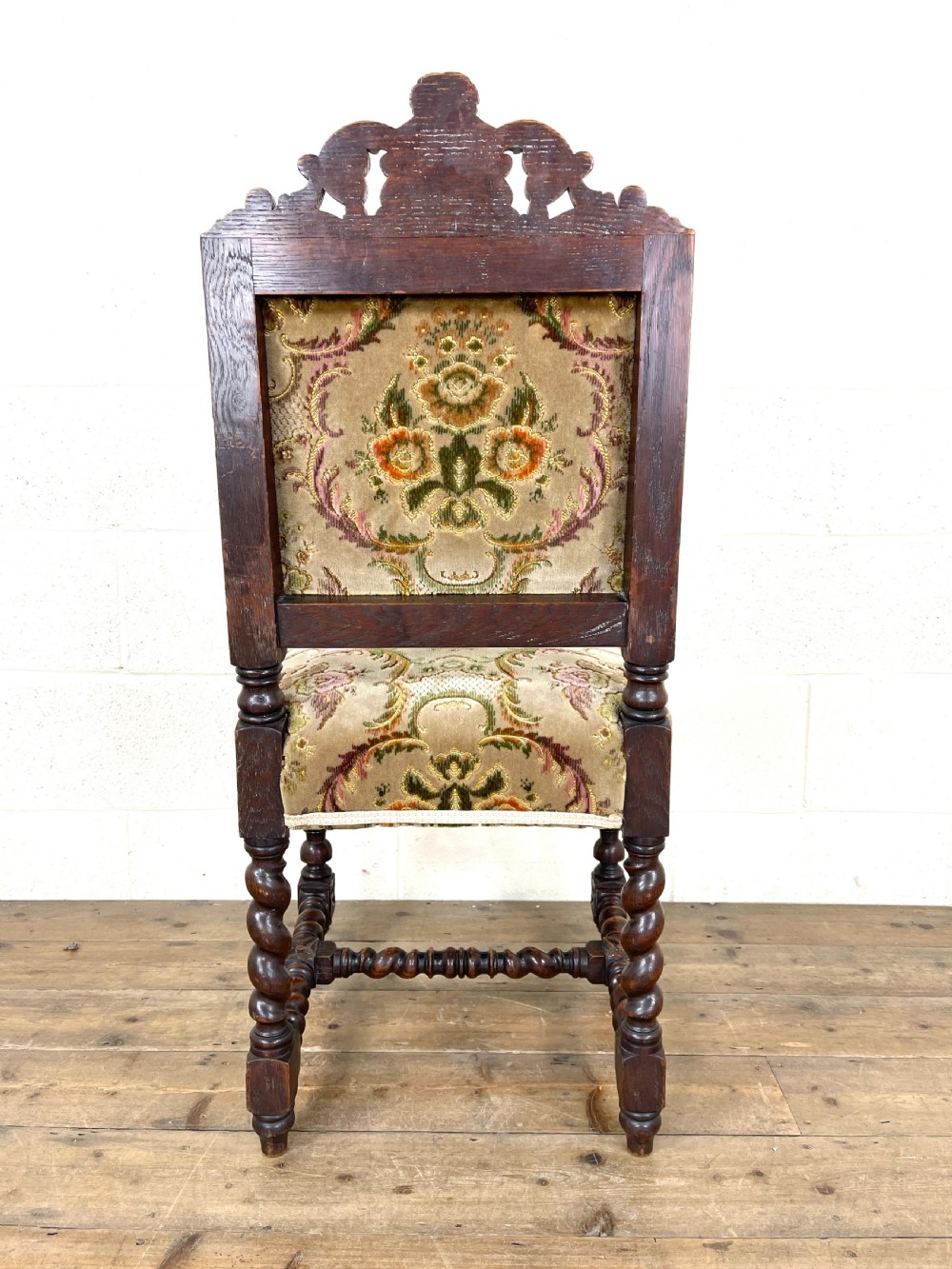 Set of Four Victorian Carved Oak Dining Chairs View X