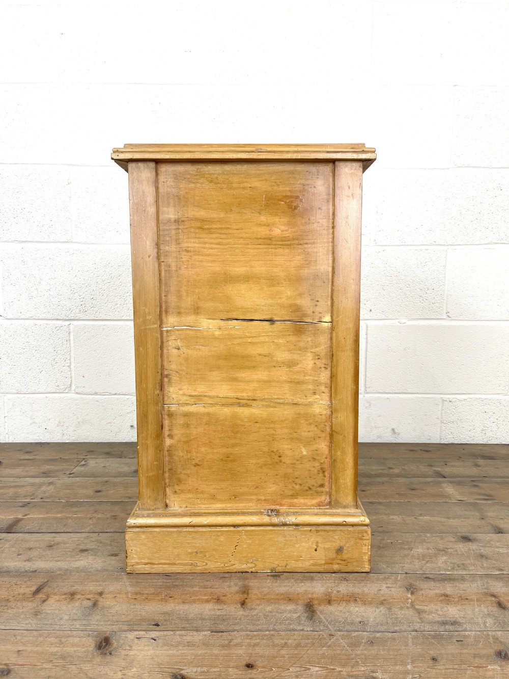Pair of Antique Pine Bedside Chests with Marble Tops View X