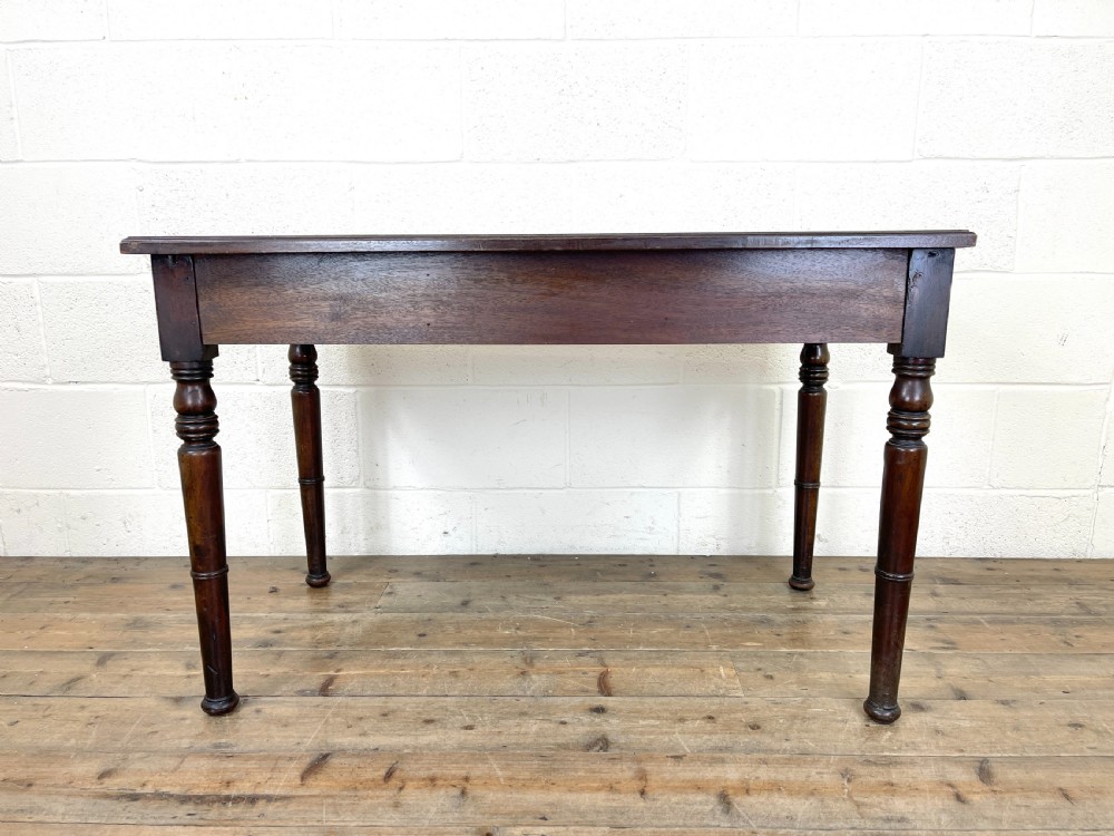 Antique Mahogany Desk with Leather Top View VII