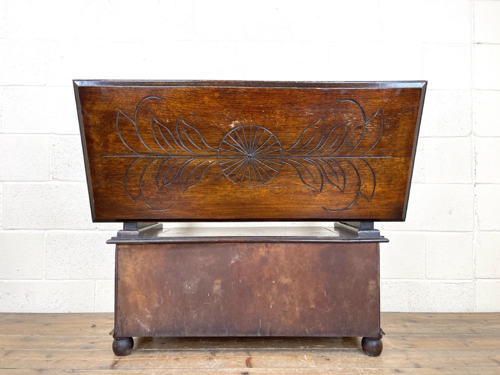 Antique Oak Monk’s Bench View VIII