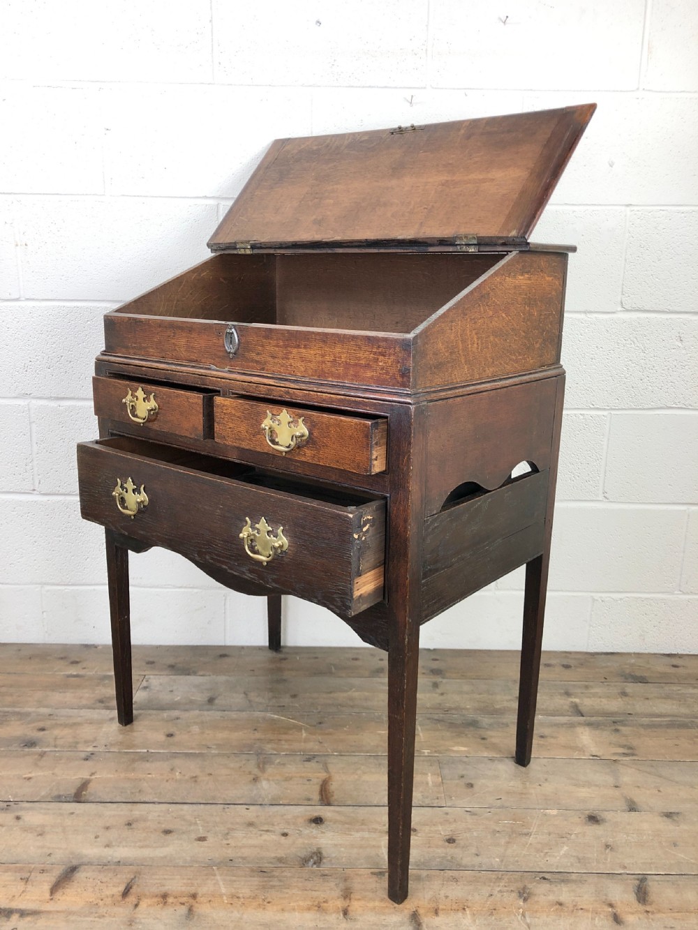 Antique 18th Century Oak Clerk’s Desk View IX