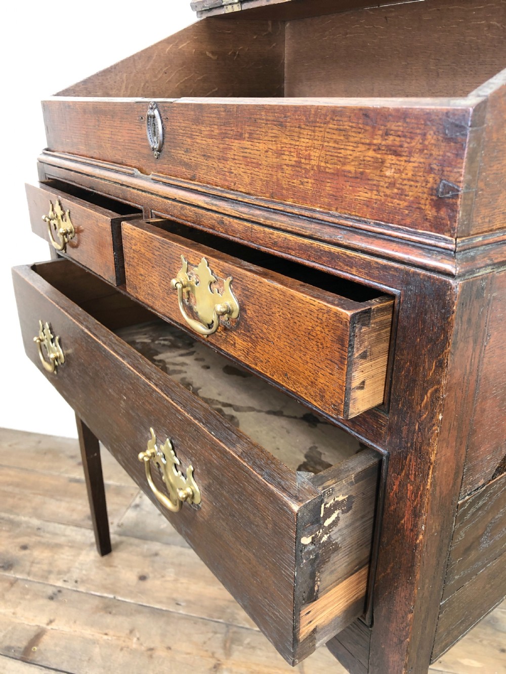Antique 18th Century Oak Clerk’s Desk View X