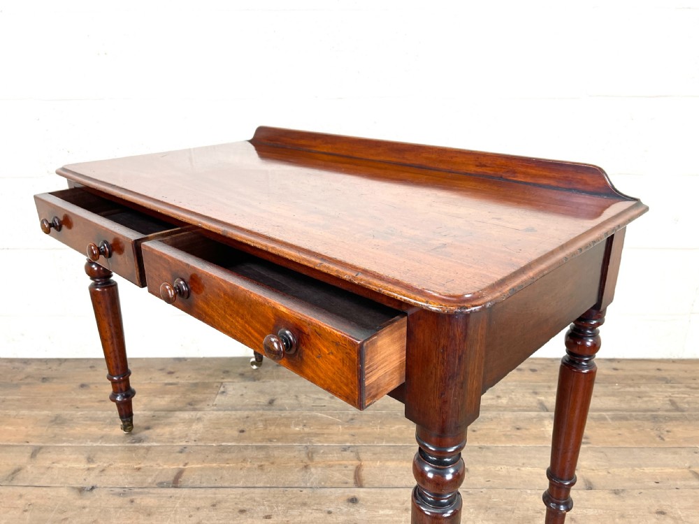 Antique Victorian Mahogany Side Table View IX