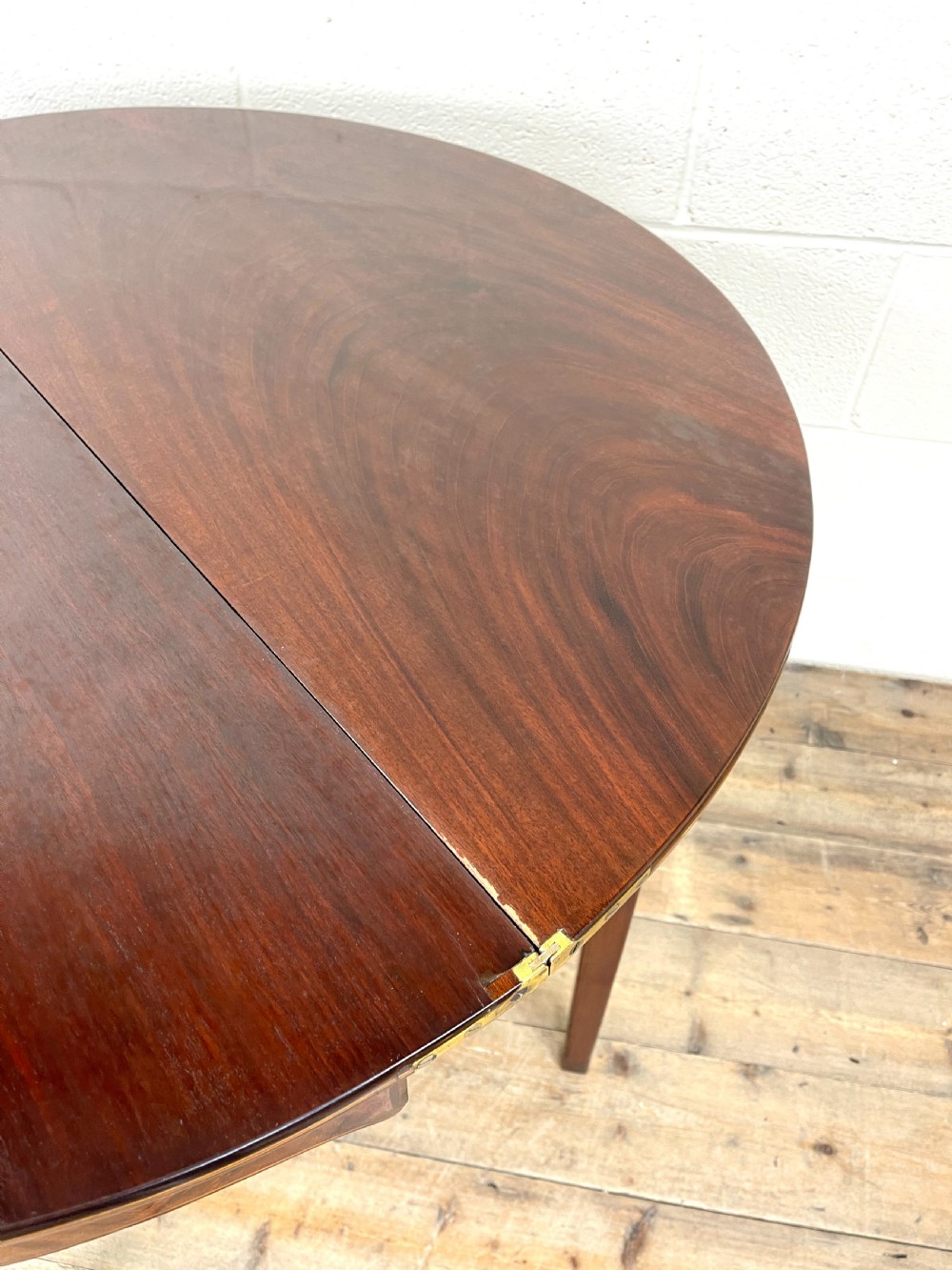 Antique Mahogany D Shaped Fold Over Table View X