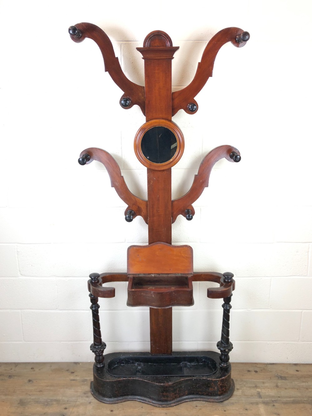 ANTIQUE VICTORIAN MAHOGANY TREE SHAPED HALL STAND View II